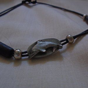 Vintage unisex dolphin bracelet adjustable